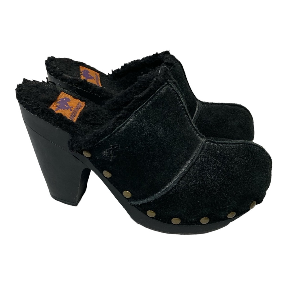 Rocketdog Black Leather Clogs Mules size 7.5